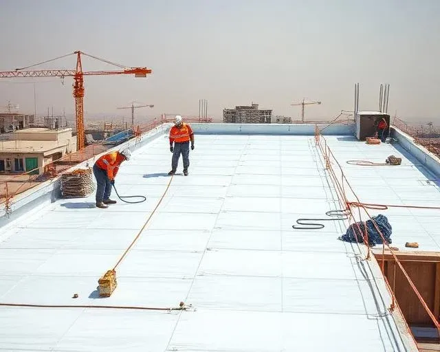 عزل سطح مبنى سكني